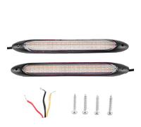 Akozon Car Running Light Strip, Universal 1 Pair Of Led Daytime Running Lamp Strip Turn White Yellow Light Color Waterproof Car Accessory (23.5Cm)