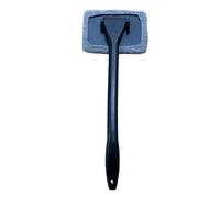 Akozon Car Windshield Cleaning Tool, Inside Windshield Cleaner, Auto Window Defogger Scrubber Polyester Cloth Non Slip Handle for Home Car Bathroom Kitchen (Dark Blue)