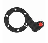 Akozon Carbon Fiber External Steering Wheel Horn Button, Single/Dual Push Horn Switch Accessory for 6 Bolt Universal Racing Steering Wheels (one)