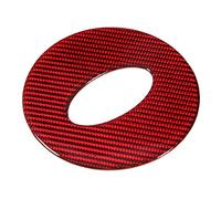 Akozon Carbon Fiber Steering Wheel Trim Lightweight Decoration Fits for 2013-2017