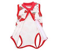 Akozon Cat Recovery Suit After Surgery Soft Cotton Lick Shirt for Kittens Post Operative Care Pet Body Suit with Easy Open Design (M)