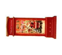 Akozon Christmas Snow Globe Lantern Telephone Booth - Luminous Decorative Ornament for Home Bar KTV (Santa)