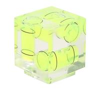 Akozon Cold Shoe Level, Triple 3 Axis Cold Shoe Bubble Spirit Level Cold Shoe Bubble Level Camera Cold Shoe Cover Three-Dimensional Square 3-Axis Bubble Air Level Universal for Digital Camera
