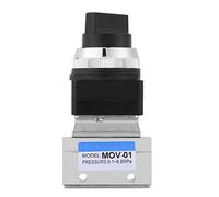 Akozon Compact Hand Controlled G1/8 Pneumatic Mechanical Valve - 2-Position, 2-Way Air Control Valve with Ergonomic Knob for Efficient Pressure Regulation