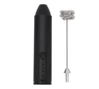 Akozon Cordless Rechargeable Milk Frother - Handheld Drink Mixer for Whipping Coffee, Milkshakes, and More (Black)