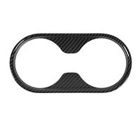Akozon Cup Holder Cover Frame Trim, Carbon Fiber ABS Car Interior Cup Holder Cover Frame Trim for Ford T6 P375 2015-2021