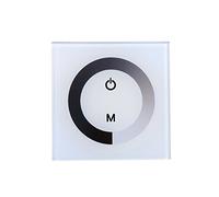 Akozon DC 12V-24V Single Color Touch Panel Dimmer Switch Controller LED Light Strip Dimmer Knob Adjust Brightness ON/OFF Switch White