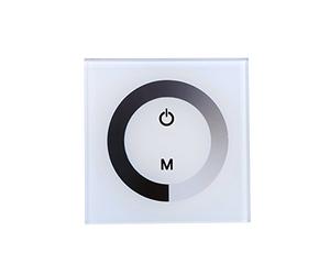 Akozon DC 12V-24V Single Color Touch Panel Dimmer Switch Controller LED Light Strip Dimmer Knob Adjust Brightness ON/OFF Switch White