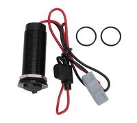 Akozon DC12V/24V to 30V Power Adapter Converter, RV Cable Pass Through Panel Socket for RV Battery Box, for Car Boat Camping Truck Off-Grid