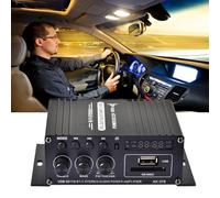 Akozon DC12V HiFi Power Amplifier for Car Stereo Music Receiver with FM, MP3, AUX Input, and Remote Control 20W+20W Output (AK370 with remote control)