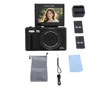 Akozon Digital Cameras Photography 5K HD 18x Zoom WiFi Video Camera Flip Screen 32GB Memory Card Travel (Black)
