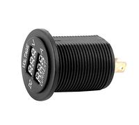 Akozon Digital LED Voltmeter Ammeter Round Gauge for Monitoring Current Battery Voltage in Motorcycle, Car, and Boat