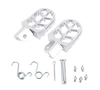 Akozon Dirt Bike Foot Peg Aluminum Alloy High Load Bearing for Motorcycle Foot Rest Peg for Surron Light Bee X (Silver)