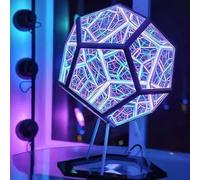 Akozon Dodecahedron Night Light Dodecahedron Color Art Light LED Night Light Lamp for Kids Room Bedroom Living Room Bedside Party Bar Decor
