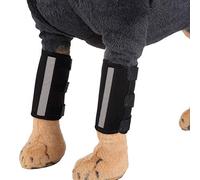 Akozon Dog Front Leg Pads 1 Pair Elbow Protector Wraps For Dogs Knee Black Size L For Home (L)