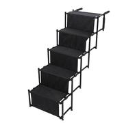 Akozon Dog Stairs Portable Foldable 5 Step Ramp Support Up to 110lbs Dog Ladder for SUV Truck High Bed