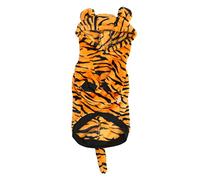 Akozon Dog Tiger Hoodie Soft Polyester Cotton Padded Warm Comfortable Dog Winter Sweatshirt with Tiger Tail for Daily Party S (L)
