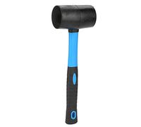Akozon Double Side Rubber Hammer Soft and Hardness Blue Black Installing Tool for Floor Tiles Glass Non Slip Ergonomic Handle Construction Mallet