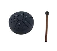 Akozon DT-3 6-Note Mini Hand Drums - Meditation Healing Instrument for Beginners, Adults & Kids - Steel Tongue Drum, Ethereal Sound in Purple, Green, Navy Blue, Gold (Navy Blue)