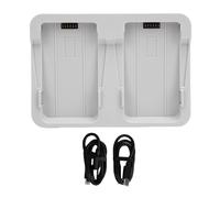 Akozon Dual Drone Battery Charger Hub Fast Charging Fit for Flip Drone Two Way Battery Charger LED Indicator Compact Design for Portable Outdoor Use