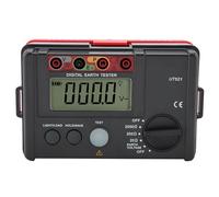 Akozon Earth Tester, Digital Earth Tester Earth Ground Insulation Resistance Meter Ohmmeter UT521 0~2000Ω 0~200V Insulation Resistance Meter Ground Tester Megohmmeter Voltmeter LCD Backlight