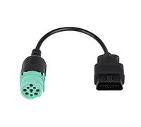 Akozon Ecm, 9 Pin To 16 Pin Obd2, Truck Diagnostic Cable 9 Pin to 16 Pin OBD2 Truck Diagnostic Scanner Cable Adapter for Engine