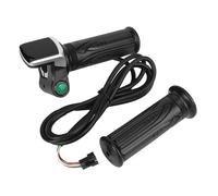 Akozon Electric Bike Throttle, LCD Electric Quantity Display with Switch Ebike Speed Governing Throttle Grip 6 Cores Electric Bike Throttle 48V Ebike 6 Pin Mountain 52V Thumb And Sn (48V)