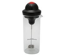 Akozon Electric Handheld Milk Frother - Battery Powered Foam Maker with Heatproof Glass for Coffee, Egg Cream & More