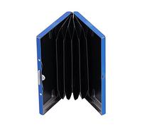 Akozon Elegant Stainless Steel Credit Card Holder with Protection - Wallet for Men and Women, 6 Card Slots, Ideal for Business and Personal Use (Stainless Steel Holder 6 Cards Blue)