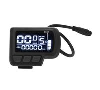 Akozon EN06 LCD Bike Display Meter - Speedmeter with 6-Pin Light Connector, Wire for 24V, 36V, 48V, 60V Electric Bikes - Fits 22.2mm Handlebars