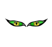 Akozon Evil Eye Zombie Style Car Stickers 2PCS Premium PVC Sunproof Decals for Rearview Mirror Car Exterior Decoration Red Blue Green (Blue)