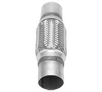 Akozon Exhaust Flex Pipe 57x250mm Double Braided Stainless Steel | Stainless Steel, Universal Car Off Road Use, Bus Truck Fit, Bellow Vibration Isolation, Thermal Expansion