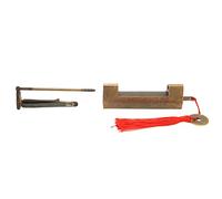 Akozon Exquisite Brass Antique Fish Horizontal Padlock - Rustproof C Se Style Lock for Jewelry Boxes, Cabinets, and Vintage Decor (Bronze)