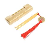 Akozon Exquisite Brass Antique Fish Horizontal Padlock - Rustproof C Se Style Lock for Jewelry Boxes, Cabinets, and Vintage Decor (Brass Color)