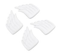 Akozon Fashionable White ABS Shoe Wings - 2 Pairs Washable DeAttachments for Ized Shoe Style