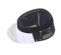 Akozon Fencing Sports Ce350n Standard Safety Helmet with Padded Bib for Daily Practice Matches Black Lightweight Metal Mesh (L)