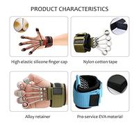 Akozon Finger and Hand Extensor Trainer with Bands - Adjustable Strength Exerciser for Finger Flexion and Extension | Ideal for Musicians, Therapists, and Fitness Enthusiasts (green 20 pounds)