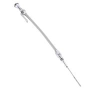 Akozon Flexible Steel Engine Oil Dipstick Stainless Steel for Big Block 396 427 454 496 502 V8 Engines 19.6 Inches (Silver)