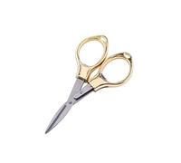 Akozon Foldable Scissors Keyring Convenient Travel Folding Safety Small Scissors Mini Stainless Steel Folding Keychain Fishing Scissors Blister Card Package(Gold)