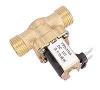 Akozon G1/2" Brass Electromagnetic Solenoid Valve - DC12V Normally Open Water Inlet Control with Enhanced Sealing & Compact Design (DC12V)