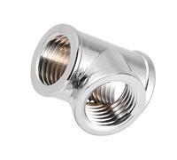 Akozon G1/4 Thread 3 Way T Shape Fitting Splitter Adapter for PC Water Cooling System - Plated Brass Water Fitting Splitter, Three Way Pipe Fitting, Essential