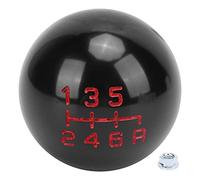 Akozon Gear Shift Knob 6 Speed Round Shifter Knob Gear Lever Head Gear Stick Knob M10x1.5 Round Replacement for Civic Fit FD2 FN2 EP3 DC2 DC5 S2000 F20C(6-stop black)