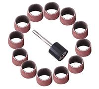 Akozon Grinding Sanding Drum Kit, Drum Sanding Sandpaper Bands Sleeves Mandrel Woodworking Craft Polishing Kit 80/320/600Grit (Large sandpaper ring 600 mesh)