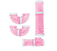 Akozon Hamster Tubes Set - Transparent DIY Connection Tunnel Track for Hamsters and Rats, Interactive Pet Toys for Fun and Exploration (Assorted Color)