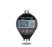 Akozon Hardness Tester Meter, Digital 100HD Type C Durometer Shore General Rubber Hardness Tester LCD Display Meter Test for Soft Materials Synthetic Rubber Polybasic Grease Leather Wax
