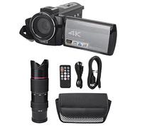 Akozon HDr AE8 DV Camera, HDr 4K HD WiFi Digi Al Video 3.0 Inch Ouch WiFi Camcorders Screen 16X In Elligen Zoom #1 IPS Camcorder Wi H Elepho o Lens Suppor IR Nigh Shoo Ing (Standard +