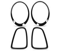 Akozon Headlight Cover Trims, 4pcs Gloss Black Headlight Taillight Surround Cover Trims For Mini R56 R57 R58 R59 Cooper S JCW 2007-2015