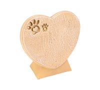 Akozon Heart Shaped Pet Memorial Stone Custom Engraving Animal Tombstone Outdoor Garden Backyard Decoration Standing Rock Grey (Sandy Yellow)