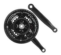 Akozon High Carbon Steel Crankset Crank 24-34-42T with Chains Cover For Variable Speed Mountain Bike Road Bicycle Cranksets For Bikes Crankset Bike 1X Bicycle Cran