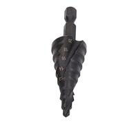 Akozon HSS Step Drill Bit 4 20mm 9 Steps Hex Shank Spiral Pagoda Hole Reamer for Metal Wood Plastic Chip Evacuation M2 High Speed Steel (9 Steps(4-20mm))